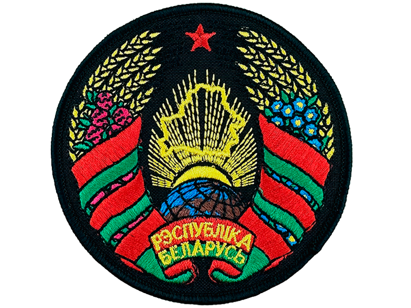 Шеврон герб рб на черном фоне